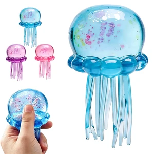 Squishy,Jellyfish Design Squeeze Stress Ball,Drop Malt Sugar Balls for Anxiety Stress,Sensory Toy with a Super Solid Squish for Adult (Blue) Squishy,Jellyfish Design Squeeze Stress Ball,Drop Malt Sugar Balls for Anxiety Stress,Sensory Toy with a Super Solid Squish for Adult (Blue)