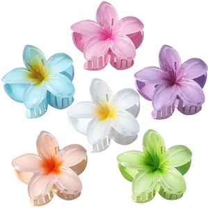 Flower Hair Clips for Women 6 Pcs Hawaiian Large Claw Clips Plumeria Medium Hair Claw Clips for Thick Thin Hair Hibiscus Tropical Beach Hair Accessories for Women Girls and Girls (PS) Flower Hair Clips for Women 6 Pcs Hawaiian Large Claw Clips Plumeria Medium Hair Claw Clips for Thick Thin Hair Hibiscus Tropical Beach Hair Accessories for Women Girls and Girls (PS)