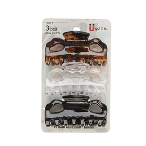 2-Loop Jaw Clips, 6-CM Assorted Colors, 3-Count per Pack (1-Pack) 2-Loop Jaw Clips, 6-CM Assorted Colors, 3-Count per Pack (1-Pack)