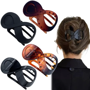 4 Pcs French Concord Flat Hair Clips, 3.35 Inch Curved Hair Claw Alligator Hair Clips Volume Strong Hold Banana Barrettes Hair Clamps Jaw Clips for Women 4 Pcs French Concord Flat Hair Clips, 3.35 Inch Curved Hair Claw Alligator Hair Clips Volume Strong Hold Banana Barrettes Hair Clamps Jaw Clips for Women