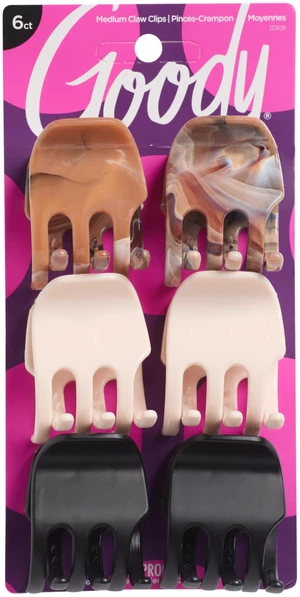 Classic Claw Hair Clips - 6-Count, Clear, Brown and Black - 1/2 Claw Will Gently Keep Hair Secured In Place with a Long Lasting Hold, color may vary Classic Claw Hair Clips - 6-Count, Clear, Brown and Black - 1/2 Claw Will Gently Keep Hair Secured In Place with a Long Lasting Hold, color may vary