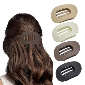 4 Pack Flat Hair Clips for Women Matte Oval French Claw Clips, 3.8 Inch Non Slip Strong Hold for Thick & Thin Hair, Lay Flat Design for Work Yoga Daily Styling 4 Pack Flat Hair Clips for Women Matte Oval French Claw Clips, 3.8 Inch Non Slip Strong Hold for Thick & Thin Hair, Lay Flat Design for Work Yoga Daily Styling