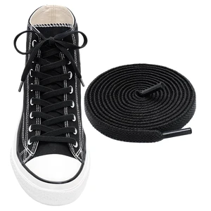 Flat Elastic Shoe Laces for Converse High Tops (Black, 54in) | 5/16" Wide, Firm Stretch, High Elasticity Shoelaces Replacement Flat Elastic Shoe Laces for Converse High Tops (Black, 54in) | 5/16" Wide, Firm Stretch, High Elasticity Shoelaces Replacement