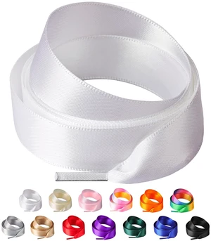 2 Pairs 3/4" Ribbon Shoe Laces for Women, White, 31in | Satin shoelaces, 19 colors, 5 sizes, fits for sneakers, athletic/canvas/casual shoes, high tops 2 Pairs 3/4" Ribbon Shoe Laces for Women, White, 31in | Satin shoelaces, 19 colors, 5 sizes, fits for sneakers, athletic/canvas/casual shoes, high tops