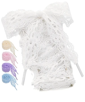 Flat Lace Shoe Laces, 3CM Balletcore Lace Shoelaces White 100 | 1.18 inch Ribbon Elasticity Lacy Shoelace for Women Girls Sneakers, Fancy Soft Stretchy Decorative shoe strings, 10 colors Flat Lace Shoe Laces, 3CM Balletcore Lace Shoelaces White 100 | 1.18 inch Ribbon Elasticity Lacy Shoelace for Women Girls Sneakers, Fancy Soft Stretchy Decorative shoe strings, 10 colors