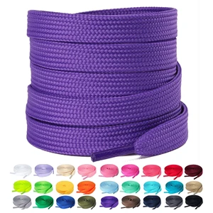 1 Pair Flat Shoe Laces for Sneakers, 2/5" Wide Athletic Shoelaces Dark Purple 54 inch(137cm) 1 Pair Flat Shoe Laces for Sneakers, 2/5" Wide Athletic Shoelaces Dark Purple 54 inch(137cm)