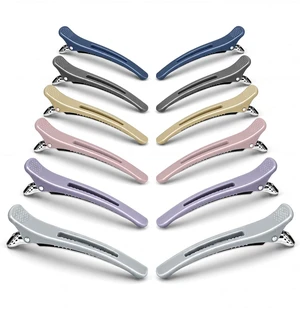 Hair Sectioning Clips, 12 Pack Duckbill Hair Clips | Removable Silicone Band | Matte Grip Design for Womens Styling, Cutting, Coloring, Blow Drying, Rollers, Makeup and Skincare Hair Sectioning Clips, 12 Pack Duckbill Hair Clips | Removable Silicone Band | Matte Grip Design for Womens Styling, Cutting, Coloring, Blow Drying, Rollers, Makeup and Skincare