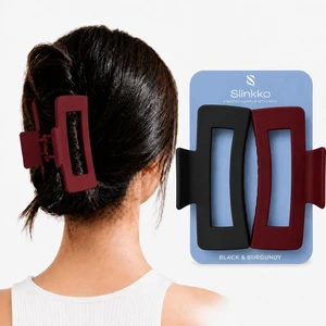 Hair Claw Clips for Women, 4 Inch Matte 2 Pack, Burgundy/Black | Strong Hold, Matte Finish, Non-Slip, Wide Opening, For Thick, Thin, Curly & Fine Hair Hair Claw Clips for Women, 4 Inch Matte 2 Pack, Burgundy/Black | Strong Hold, Matte Finish, Non-Slip, Wide Opening, For Thick, Thin, Curly & Fine Hair