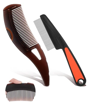 Comb Remover Scalp Detox Comb for Build Up Self Cleaning Hair Comb | 0.5 & 2mm Stainless Steel Teeth Hollow Teeth & Massage Handle Hair Care Tool 2PC, Removal Flakes Lice Comb for Women/Men/Kids Comb Remover Scalp Detox Comb for Build Up Self Cleaning Hair Comb | 0.5 & 2mm Stainless Steel Teeth Hollow Teeth & Massage Handle Hair Care Tool 2PC, Removal Flakes Lice Comb for Women/Men/Kids