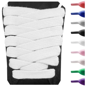 15mm Cotton Fat Chunky Shoe Laces for Sneakers, White, 54in | 5/8" Wide Flat Thick Jumbo Big Athletic Shoelaces Replacement Strings 15mm Cotton Fat Chunky Shoe Laces for Sneakers, White, 54in | 5/8" Wide Flat Thick Jumbo Big Athletic Shoelaces Replacement Strings