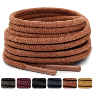 2 Pair 1/8" Waxed Round Shoe Laces for Oxford Dress Shoes Brown-86 | 2 Pair, Firm cotton weave, clean matte finish, better knot hold from the waxed surface, 7 lengths and 11 colors 2 Pair 1/8" Waxed Round Shoe Laces for Oxford Dress Shoes Brown-86 | 2 Pair, Firm cotton weave, clean matte finish, better knot hold from the waxed surface, 7 lengths and 11 colors