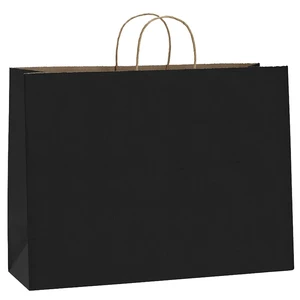 Kraft Paper Bags with Handles 16x6x12 Inch Black 50 Pack Bulk | Large, Recycled, Sturdy Handles, For Gift Packaging, Party Favor, Boutiques, Craft, Grocery, Shopping, Retail, Small Business Kraft Paper Bags with Handles 16x6x12 Inch Black 50 Pack Bulk | Large, Recycled, Sturdy Handles, For Gift Packaging, Party Favor, Boutiques, Craft, Grocery, Shopping, Retail, Small Business