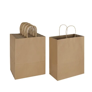 50 Pack 10x5x13 Plain Natural Brown Kraft Paper Bags with Handles Bulk for Birthday Party Favors Grocery Retail Shopping Business Goody Recycled Craft Gift Bags (Large Size, 50 Count) 50 Pack 10x5x13 Plain Natural Brown Kraft Paper Bags with Handles Bulk for Birthday Party Favors Grocery Retail Shopping Business Goody Recycled Craft Gift Bags (Large Size, 50 Count)