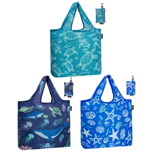 Reusable Grocery Bags,Heavy Duty Foldable Shopping Tote Bag (Standard, 3 Ocean Life) Reusable Grocery Bags,Heavy Duty Foldable Shopping Tote Bag (Standard, 3 Ocean Life)