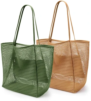Reusable Grocery bag, 2 Packs Large Tote Bag 15"X14" Durable Mesh Foldable Daily Utility Shopping Laundry BAG Reusable Grocery bag, 2 Packs Large Tote Bag 15"X14" Durable Mesh Foldable Daily Utility Shopping Laundry BAG