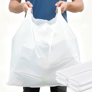 100 Pack Extra Large Shopping Bags, 36'' x 24'' x 8'' | White Plastic Reusable Heavy Duty T-Shirt Bags with Handles for Small Business Merchandise Grocery Retail Packing Gift & Food 100 Pack Extra Large Shopping Bags, 36'' x 24'' x 8'' | White Plastic Reusable Heavy Duty T-Shirt Bags with Handles for Small Business Merchandise Grocery Retail Packing Gift & Food