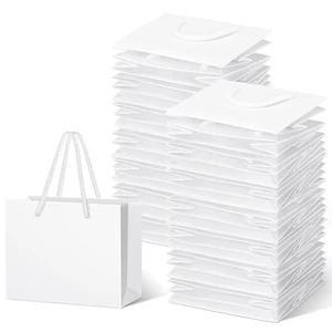 100 Pcs Thicken White Mini Gift Bags with Handles Gift Card Bags | 4.7 x 3.9 x 2.4 Inch, Small Paper Goodie Shopping Bags for Small Business, Party Wedding Gift Wrap Christmas 100 Pcs Thicken White Mini Gift Bags with Handles Gift Card Bags | 4.7 x 3.9 x 2.4 Inch, Small Paper Goodie Shopping Bags for Small Business, Party Wedding Gift Wrap Christmas