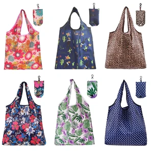 6 Pcs Reusable Shopping Bags Foldable,Grocery Bags in Pocket,Waterproof and Machine Washable,Eco-friendly Travel Recycle Polyester Tote Bags for Daily Shopping Supplies load 6 Pcs Reusable Shopping Bags Foldable,Grocery Bags in Pocket,Waterproof and Machine Washable,Eco-friendly Travel Recycle Polyester Tote Bags for Daily Shopping Supplies load