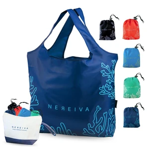 in a Carry Pouch, Large Foldable Reusable Grocery Shopping Tote Bags | Holds 55lbs, Washable, 5 Bag Colors Make Sorting Easy, Reinforced Handles, Loved for Travel, Fold into Tiny Pouch, Recycled in a Carry Pouch, Large Foldable Reusable Grocery Shopping Tote Bags | Holds 55lbs, Washable, 5 Bag Colors Make Sorting Easy, Reinforced Handles, Loved for Travel, Fold into Tiny Pouch, Recycled