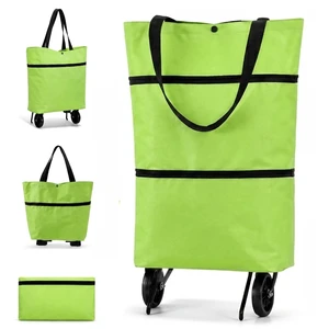 Shopping Bag with Wheels, 2-in-1 Foldable Shopping Cart, Waterproof Rolling Grocery Shopping Bag with Wheels, 2-in-1 Foldable Shopping Cart, Waterproof Rolling Grocery