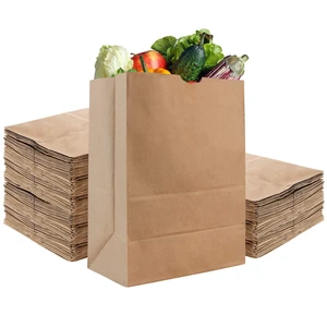 52 lb Kraft Brown Paper Bags (100 Count) Bulk Large Grocery Bags for Shopping 52 lb Kraft Brown Paper Bags (100 Count) Bulk Large Grocery Bags for Shopping
