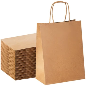 100 pcs Brown Paper Gift Bags with Handles, 8"x4.5"x10.8", Medium | 100 pcs Kraft Paper Gift Bags Bulk for Christmas, Shopping, Birthday, Wedding, Retail, Merchandise and Business Party 100 pcs Brown Paper Gift Bags with Handles, 8"x4.5"x10.8", Medium | 100 pcs Kraft Paper Gift Bags Bulk for Christmas, Shopping, Birthday, Wedding, Retail, Merchandise and Business Party