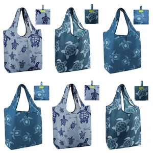 Sea Turtle Reusable Grocery Bags Large Tote Bag With Handles, Bulk Gift Foldable Shopping Bags for Women 6 Pack, Cute Cloth Bag, Heavy Duty, Washable For Beach, Holiday, Travel And Groceries Sea Turtle Reusable Grocery Bags Large Tote Bag With Handles, Bulk Gift Foldable Shopping Bags for Women 6 Pack, Cute Cloth Bag, Heavy Duty, Washable For Beach, Holiday, Travel And Groceries