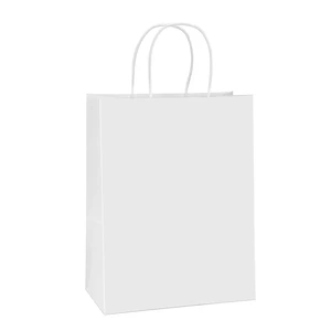 Kraft Paper Bags with Handles 10x5x13 Inch White 100 Pack Bulk | Recyclable, Large Size, Sturdy Handles, DIY-Friendly, For Gift Giving, Crafts, Party Favors, Christmas, Business Packaging Kraft Paper Bags with Handles 10x5x13 Inch White 100 Pack Bulk | Recyclable, Large Size, Sturdy Handles, DIY-Friendly, For Gift Giving, Crafts, Party Favors, Christmas, Business Packaging