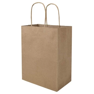 100 Pack 8x4.75x10 Inch Plain Medium Paper Bags with Handles Bulk, Brown Kraft Craft Gift Bags, Grocery Shopping Retail Birthday Party Favors Wedding Sacks (Natural Brown, 100pcs) 100 Pack 8x4.75x10 Inch Plain Medium Paper Bags with Handles Bulk, Brown Kraft Craft Gift Bags, Grocery Shopping Retail Birthday Party Favors Wedding Sacks (Natural Brown, 100pcs)