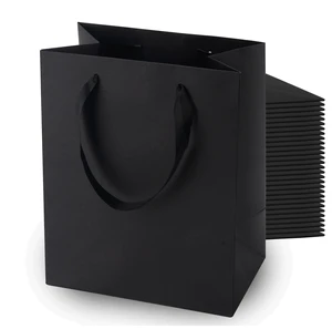 Black Gift Bags With Handles: 8x5x10 Inch 30pcs Black Paper Bags Medium Bulk For Party Shopping Birthday Wedding (M, 30) Black Gift Bags With Handles: 8x5x10 Inch 30pcs Black Paper Bags Medium Bulk For Party Shopping Birthday Wedding (M, 30)