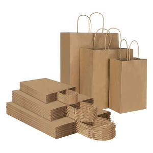90 Pack Plain Brown Kraft Paper Bags with Handles Bulk, Multiple 3 Assorted Sizes Gift Bags for Favors Grocery Retail Party Birthday Shopping Business Goody Craft Merchandise Take Out Sacks 90 Pack Plain Brown Kraft Paper Bags with Handles Bulk, Multiple 3 Assorted Sizes Gift Bags for Favors Grocery Retail Party Birthday Shopping Business Goody Craft Merchandise Take Out Sacks