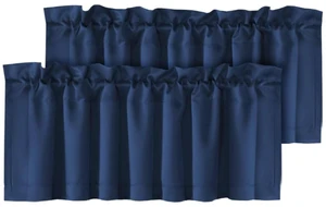 Blackout Valances for Windows,Navy Blue Short Window Valance Curtains for Living Room/Bedroom/Bathroom Privacy Decorative Rod Pocket Kitchen Valances2 Panels52" W x 18" L, Navy Blackout Valances for Windows,Navy Blue Short Window Valance Curtains for Living Room/Bedroom/Bathroom Privacy Decorative Rod Pocket Kitchen Valances2 Panels52" W x 18" L, Navy