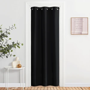 Black Room Divider Curtain for Doorway 34" Wide x 80" Long 1 Panel | Room Divider Curtain Cover Blackout Temporary Insulated Closet Drape for Bedroom Living Room Closet, Privacy Home Decor Black Room Divider Curtain for Doorway 34" Wide x 80" Long 1 Panel | Room Divider Curtain Cover Blackout Temporary Insulated Closet Drape for Bedroom Living Room Closet, Privacy Home Decor