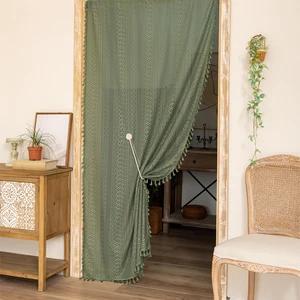 Olive Green Boho Doorway Curtains for Doorway Closet, Lace Sheer Door Curtains for Front Door Crochet Vintage Tassels Bohemian Privacy Temporary Room Divider Rod Pocket,1 Panel 37" x 80" Olive Green Boho Doorway Curtains for Doorway Closet, Lace Sheer Door Curtains for Front Door Crochet Vintage Tassels Bohemian Privacy Temporary Room Divider Rod Pocket,1 Panel 37" x 80"