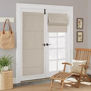 100% Blackout French Door Curtain Adhesive Top & Magnetic Lift | No Drill Cordless Roman Shade for Doors, W24 x L72 in, Faux Linen Privacy & Thermal Shade for Living Room Kitchen, 1 PC 100% Blackout French Door Curtain Adhesive Top & Magnetic Lift | No Drill Cordless Roman Shade for Doors, W24 x L72 in, Faux Linen Privacy & Thermal Shade for Living Room Kitchen, 1 PC