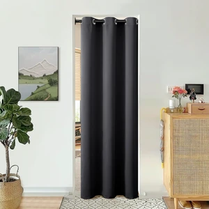Doorway Curtain for Closets Without Doors - 34 x 80 Inch 1 Panel Dark Grey Thermal Insulated Privacy Blackout Curtain for French Door Hallway Doorway Curtain for Closets Without Doors - 34 x 80 Inch 1 Panel Dark Grey Thermal Insulated Privacy Blackout Curtain for French Door Hallway