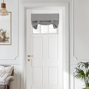 French Door Curtain - Window Treatment for Front Door Sidelight Curtains and Small Windows Covering for Classroom/Office, 1 Panel, W24 x L18, Silver Gray French Door Curtain - Window Treatment for Front Door Sidelight Curtains and Small Windows Covering for Classroom/Office, 1 Panel, W24 x L18, Silver Gray