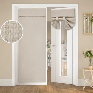 Blackout Door Curtains for French Door 26x68 Inch Natural | Room Darkening, Thermal Insulated, No Drilling, UV Protection, Door Window Curtains, with 1 Adhensive Tape Blackout Door Curtains for French Door 26x68 Inch Natural | Room Darkening, Thermal Insulated, No Drilling, UV Protection, Door Window Curtains, with 1 Adhensive Tape