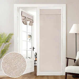 100% Blackout Linen Door Curtains for French Door 26x72 Inch | Natural, 100% Light Blocking, Thermal Insulated, No Drilling, UV Protection, Door Window Curtains, Including 1 Tieback 100% Blackout Linen Door Curtains for French Door 26x72 Inch | Natural, 100% Light Blocking, Thermal Insulated, No Drilling, UV Protection, Door Window Curtains, Including 1 Tieback