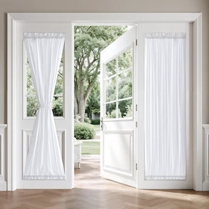 Non-See-Through White Sidelight Curtains 2 Panels 26 x 72 inches | Privacy, Light Filtering, Sheer Curtains for Decoration, Door Window, Window Drapes, Rod Pocket and Tie Back Non-See-Through White Sidelight Curtains 2 Panels 26 x 72 inches | Privacy, Light Filtering, Sheer Curtains for Decoration, Door Window, Window Drapes, Rod Pocket and Tie Back