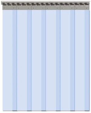 6PCS Strip Door Curtain, 84" Height X 36" Width, 0.08 Inch Thickness Standard Clear PVC Curtain Strip with 56% Overlap for 3' X 7' Doors 6PCS Strip Door Curtain, 84" Height X 36" Width, 0.08 Inch Thickness Standard Clear PVC Curtain Strip with 56% Overlap for 3' X 7' Doors
