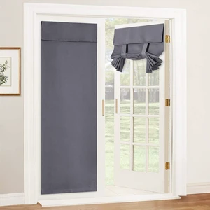Blackout French Door Curtain for Kitchen Front Back Door Window | Self Adhesive No Drill, Privacy Thermal Insulated, For Patio Glass Door Window, Renter Friendly, W26 x L69, Grey, 1 Panel Blackout French Door Curtain for Kitchen Front Back Door Window | Self Adhesive No Drill, Privacy Thermal Insulated, For Patio Glass Door Window, Renter Friendly, W26 x L69, Grey, 1 Panel