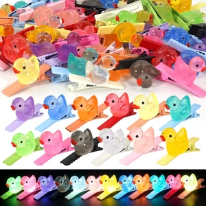 Rave Trinkets, 48 PCS Duck Hair Clips for Women Glow in the Dark | Mini Resin Duck Hair Clips, Funny Animal Hairpins for Festival Accessories Carnival Music Halloween Holiday Party Supplies Rave Trinkets, 48 PCS Duck Hair Clips for Women Glow in the Dark | Mini Resin Duck Hair Clips, Funny Animal Hairpins for Festival Accessories Carnival Music Halloween Holiday Party Supplies