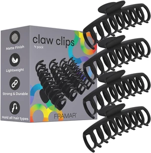 Large Claw Clips For Thick Hair, Large Hair Clip For Thick Hair | Big Hair Clips For Women, Hair Claws Clips For Women, Black Hair Clips, Black Claw Clip, 4 Pack Non Slip Matte Finish Large Claw Clips For Thick Hair, Large Hair Clip For Thick Hair | Big Hair Clips For Women, Hair Claws Clips For Women, Black Hair Clips, Black Claw Clip, 4 Pack Non Slip Matte Finish
