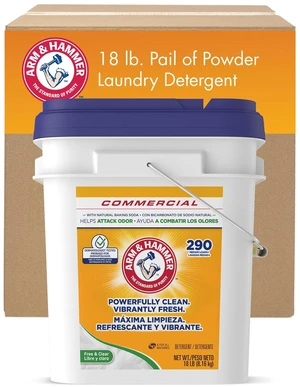Powder Laundry Detergent, Professional Soap for Washing Clothes, 290 Loads, Free and Clear, Bulk 18lb Pail Powder Laundry Detergent, Professional Soap for Washing Clothes, 290 Loads, Free and Clear, Bulk 18lb Pail