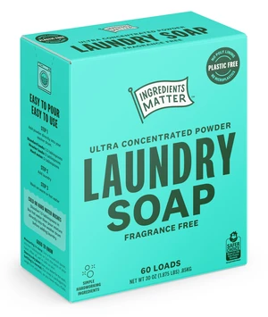 Powder Laundry Soap - Fragrance Free, Hypoallergenic Detergent, Natural & Eco-Friendly, Plastic Free, Made in USA, Natural Essential Oils & Dermatologist Tested - 30 oz, 60 Loads Powder Laundry Soap - Fragrance Free, Hypoallergenic Detergent, Natural & Eco-Friendly, Plastic Free, Made in USA, Natural Essential Oils & Dermatologist Tested - 30 oz, 60 Loads