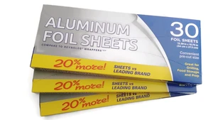 Foil Sheets, 30 Sheets 13.39" X 10.75" (3) Pack Foil Sheets, 30 Sheets 13.39" X 10.75" (3) Pack