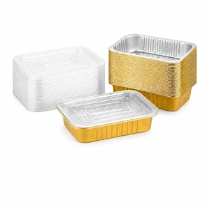 40 Pack 7.2"×5"×1.8" Gold Aluminum Foil Pans with Lids Heavy Duty, 1.5 LB Foil Food Containers with Lids, Disposable Tin Foil Pans for Baking, Meal Prep, Freezer, Heating and Takeout 40 Pack 7.2"×5"×1.8" Gold Aluminum Foil Pans with Lids Heavy Duty, 1.5 LB Foil Food Containers with Lids, Disposable Tin Foil Pans for Baking, Meal Prep, Freezer, Heating and Takeout