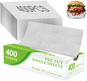 Aluminum Foil Sheets, 9" x 10.75" Pop-Up Foil Sheets for Food, Easy Dispense Packaging, Premium Aluminum Sheet, Tin Foils Sheet for for Burritos, Hot Dogs, and Sandwiches Aluminum Foil Sheets, 9" x 10.75" Pop-Up Foil Sheets for Food, Easy Dispense Packaging, Premium Aluminum Sheet, Tin Foils Sheet for for Burritos, Hot Dogs, and Sandwiches