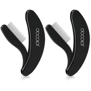 Foldable Eyelash Comb 2 PCS Separator Folding Lash Comb Eyebrow Mascara Applicator Eyelash Definer Arc Designed Cosmetic Brushes Tool Foldable Eyelash Comb 2 PCS Separator Folding Lash Comb Eyebrow Mascara Applicator Eyelash Definer Arc Designed Cosmetic Brushes Tool